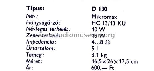 Micromax D130E; Videoton; (ID = 2216533) Altavoz-Au