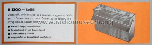 Sellő B3300; Videoton; (ID = 2065443) Radio