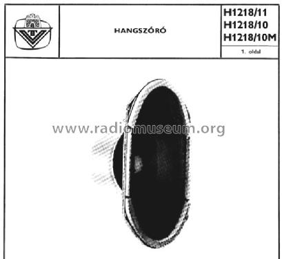 Speaker H 1218/10; Videoton; (ID = 815951) Speaker-P