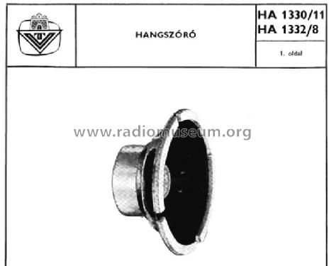 Speaker HA 1330/11; Videoton; (ID = 815942) Speaker-P