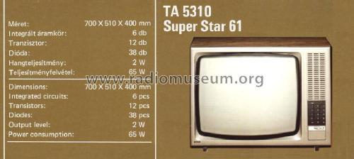 Super Star 61 TA-5310; Videoton; (ID = 714133) Televisore