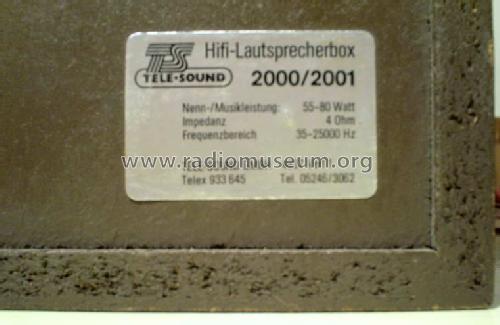 HiFi Box Telesound 2000/2001; Videoton; (ID = 863587) Speaker-P