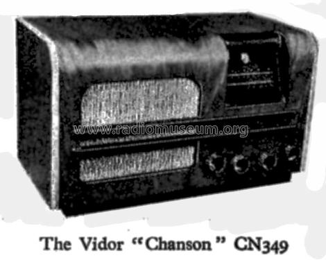 Chanson CN349; Vidor Ltd.; Erith (ID = 1391032) Radio