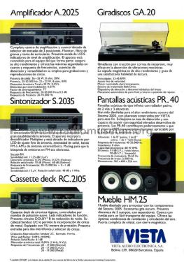 AM / FM Stereo Tuner - Sintonizador S.2035; Vieta Audio (ID = 1884131) Radio