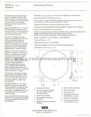 Synchronous Belt Drive System G 5100; Vieta Audio (ID = 1885285) Ton-Bild