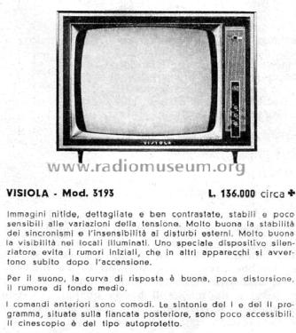 3193; Visiola di Dequarti (ID = 2861939) Television