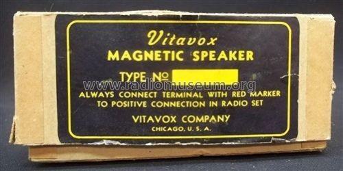 Magnetic Speaker ; Vitavox Company; (ID = 1780042) Speaker-P