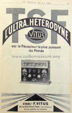 Ultra-Hétérodyne ; Vitus, Fernand; (ID = 2162445) Radio