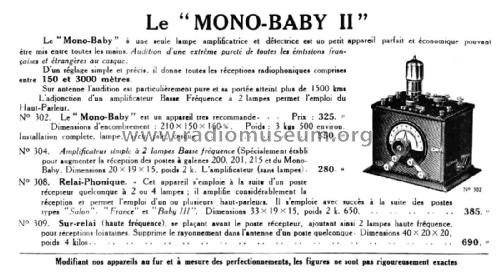 Mono-Baby II 302; Vitus, Fernand; (ID = 2661697) Radio