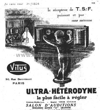Ultra-Hétérodyne D 362; Vitus, Fernand; (ID = 2656489) Radio