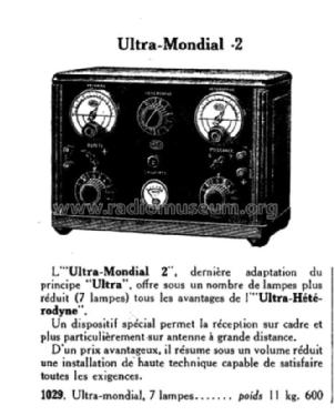 Ultra Mondial II ; Vitus, Fernand; (ID = 2661726) Radio