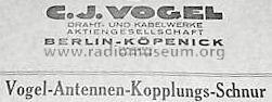 Antennen-Kopplungs-Schnur ; Vogel, C.J. Ledion, (ID = 559827) Divers