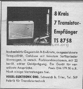 TS8758; Vogel-Elektronik, (ID = 536296) Radio