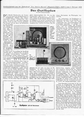Oszillophon 220W; Vogt, Hans; Berlin (ID = 2974010) Radio