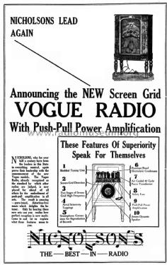 Vogue 5 Push-Pull ; Vogue Brand Allan’s (ID = 2525835) Radio