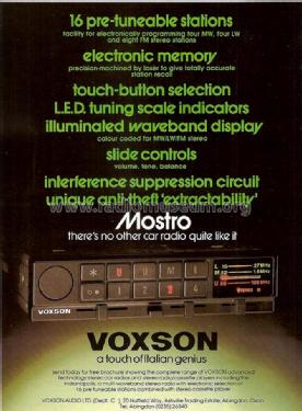 Mostro 7003; Voxson, FARET F.A.R. (ID = 2150157) Car Radio