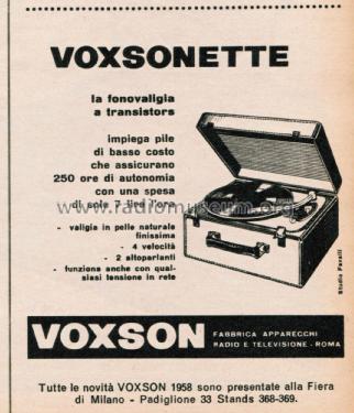 Voxsonette ; Voxson, FARET F.A.R. (ID = 2702401) R-Player