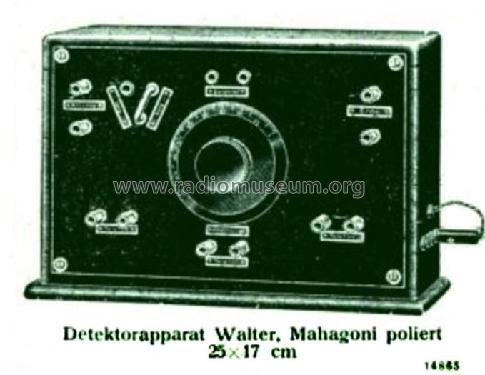 Detektorapparat - Crystal Receiver ; Walter, Otto, (ID = 1958340) Galène