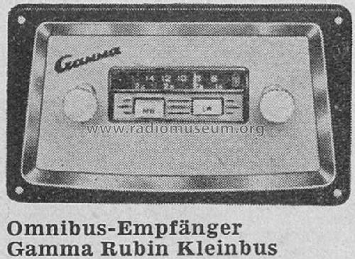 Gamma Rubin Kleinbus ; Wandel & Goltermann; (ID = 773046) Car Radio