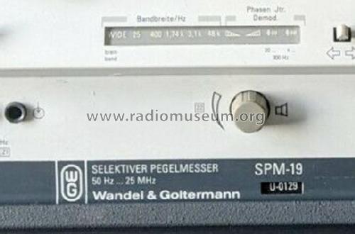 Selektiver Pegelmesser SPM-19; Wandel & Goltermann; (ID = 2625557) Equipment