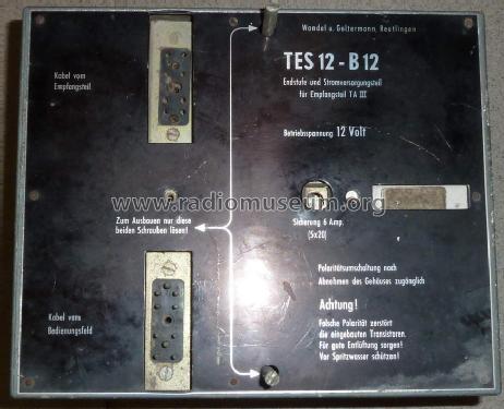 Endstufe und Stromversorgungsteil TES12-B12; Wandel & Goltermann; (ID = 1774483) Verst/Mix