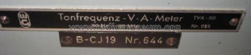 Tonfrequenz - V-A-Meter 30 Hz...20 kHz TVA-50 B-CJ19; Wandel & Goltermann; (ID = 1811292) Equipment