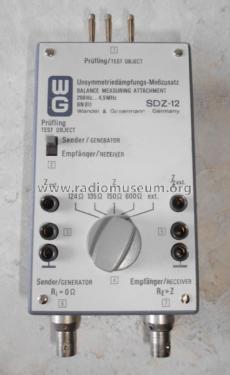 Unsymmetriedämpfungs-Meßzusatz - Balance Measuring Attachment SDZ-12 - BN811; Wandel & Goltermann; (ID = 1779909) Equipment