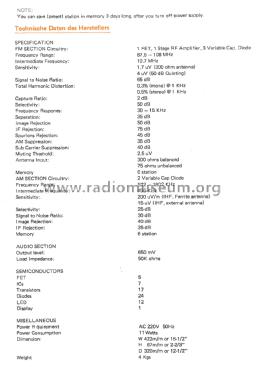 AM-FM Quartz Synthesizer Tuner WQT - 220; Wangine Electronics (ID = 1848351) Radio