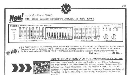 Stereo Graphic Equalizer WEQ-120; Wangine Electronics (ID = 1738821) Verst/Mix