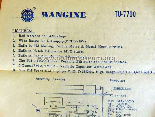 AM FM Stereo Tuner TU-7700; Wangine Electronics (ID = 1803198) Kit