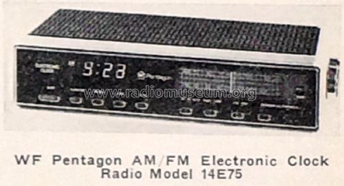 WF Pentagon Electronic Clock 14E75; Warburton, Franki (ID = 3008123) Radio