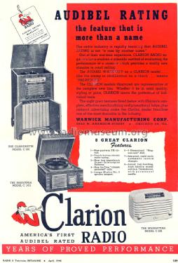 Clarion C-102 The Manhattan; Warwick Mfg. Corp., (ID = 1080502) Radio