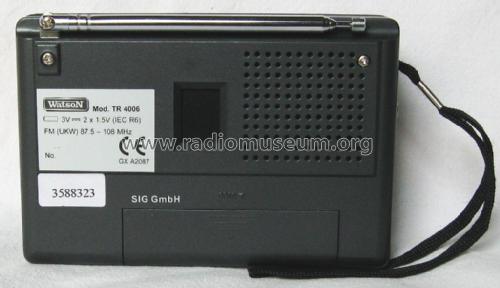 FM - Receiver TR 4006; Watson Marke / brand (ID = 2576737) Radio