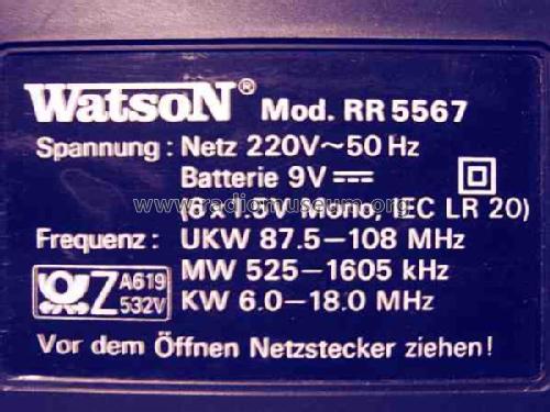 RR-5567; Watson Marke / brand (ID = 1187454) Radio