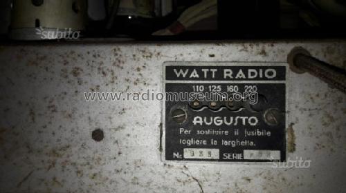 Augusto ; Watt Radio; Torino (ID = 2228949) Radio