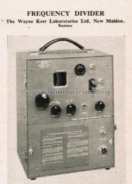 Frequency Divider FM-5; Wayne Kerr; New (ID = 2668786) Equipment
