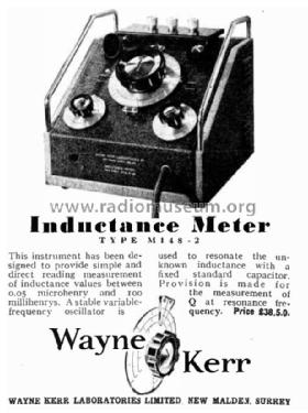 Inductance Meter M148-2; Wayne Kerr; New (ID = 3086730) Equipment