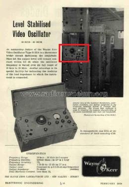 Video Oscillator O.222A; Wayne Kerr; New (ID = 3016694) Equipment