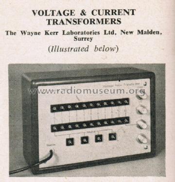 Voltage Transformer T101V; Wayne Kerr; New (ID = 2692839) teaching