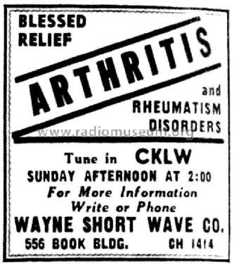 Short Wave Oscillator ; Wayne Short-Wave Co. (ID = 2871779) Medicine