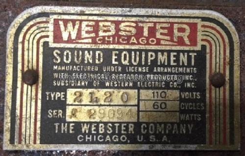 2-L-20 Amplifier 2 inputs; Webster Co., The, (ID = 2101637) Verst/Mix