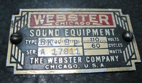 Sound Equipment BK SP; Webster Co., The, (ID = 2649219) Ampl/Mixer