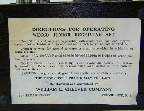 Junior ; Wecco; William E. (ID = 1963405) Crystal