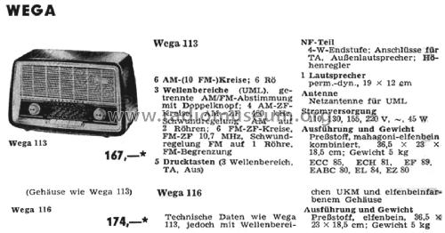 116; Wega, (ID = 2467407) Radio