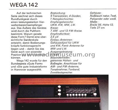 142; Wega, (ID = 2233886) Radio