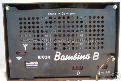 Bambino B Radio Wega, Württembergische Radio-Ges. MbH; Stuttgart ...