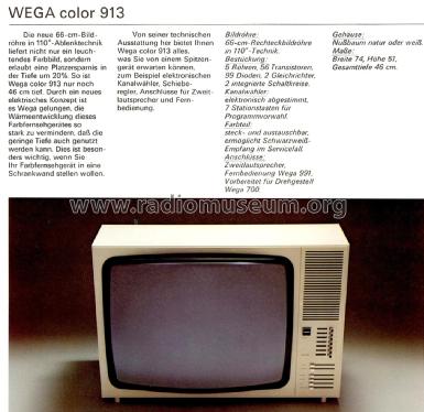 Color 913 ; Wega, (ID = 2448369) Television