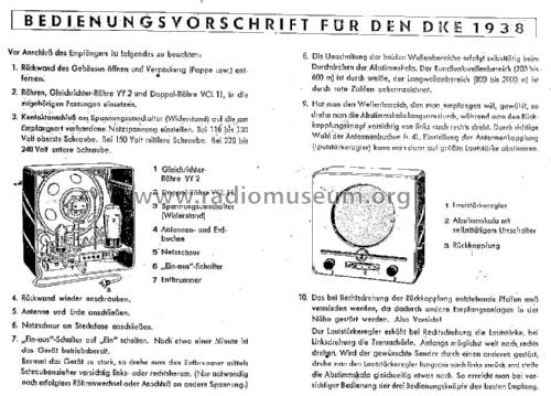 Deutscher Kleinempfänger DKE Sparmodell ohne Entbrummer; Wega, (ID = 2515231) Radio