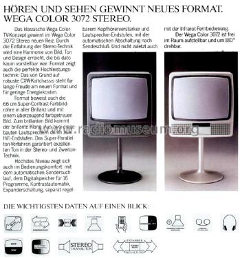 Farbfernsehgerät Color 3072; Wega, (ID = 2466883) Television