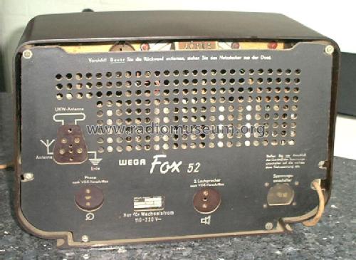 Fox 52 466 W-2; Wega, (ID = 65158) Radio